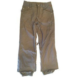 Mens Burton Dark Green Insulated Snow Pants- Small (31 32 33)Snowboarding Skiing